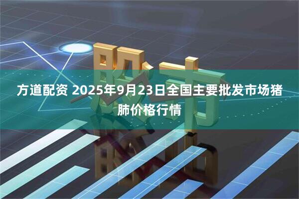 方道配资 2025年9月23日全国主要批发市场猪肺价格行情